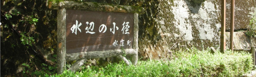 水窪町の宿泊施設　一棟貸しの貸別荘ゆずの木の近くにある水辺の小径